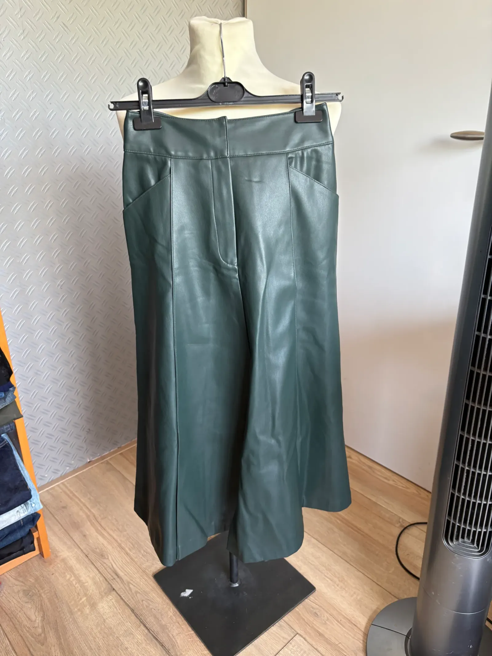 Zara rok maxiskirt leatherlook xs