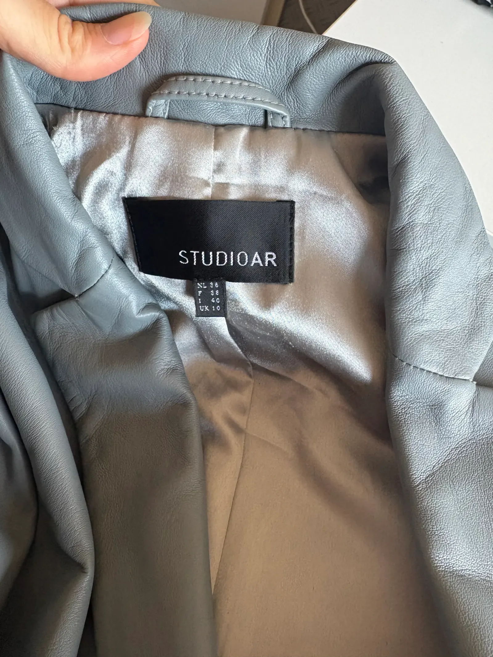 Studio AR blazer colbert leer 36 – foto 6 van 6