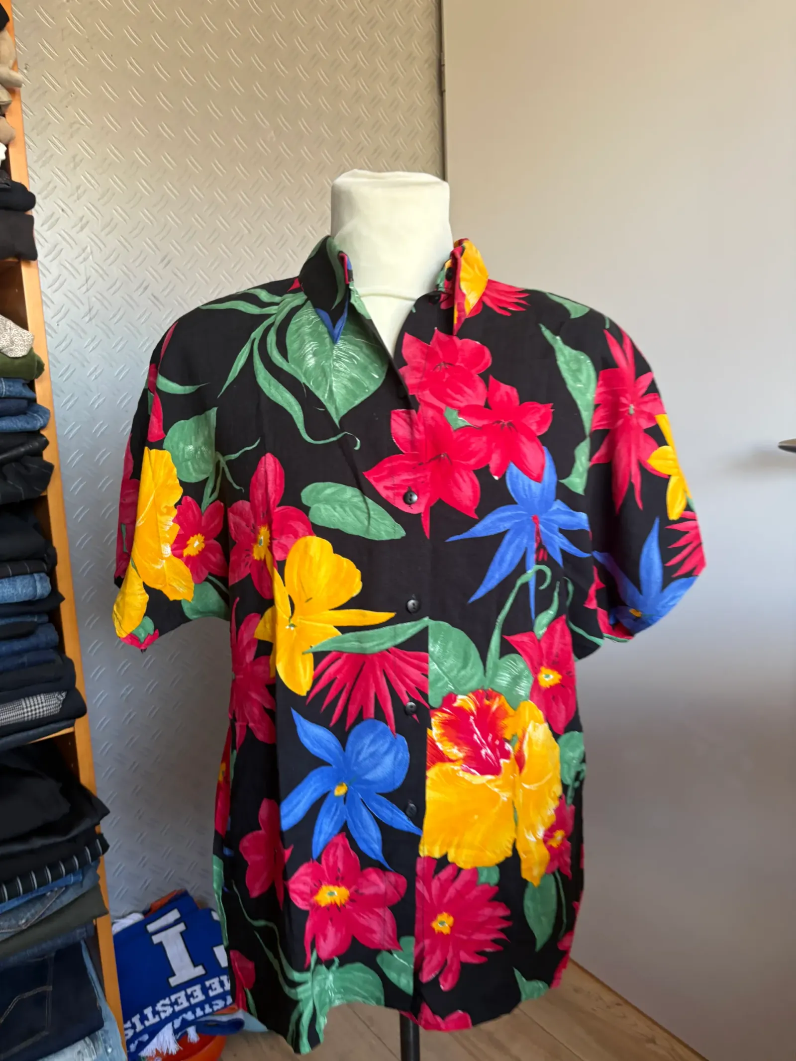 Vintage gekleurde blouse 40
