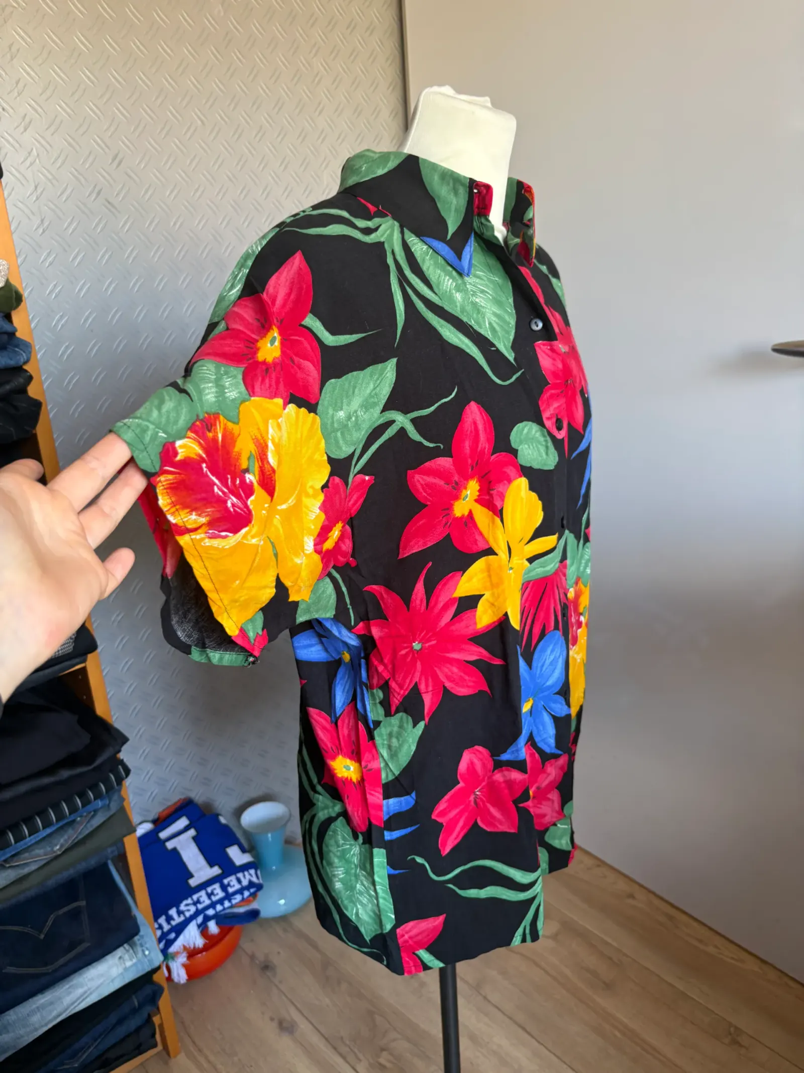 Vintage gekleurde blouse 40 – foto 2 van 4