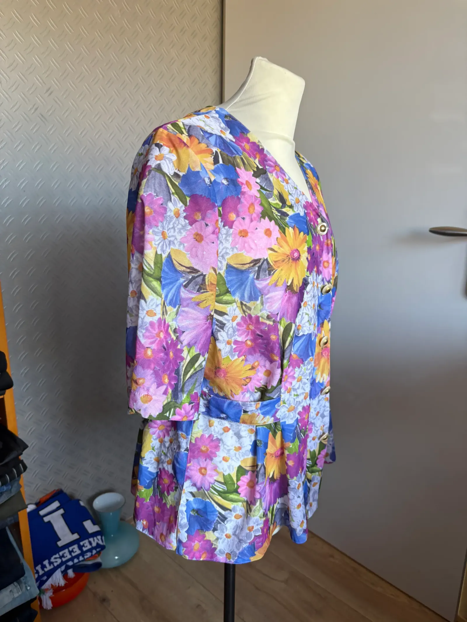 Vintage retro blouse XL – foto 2 van 3