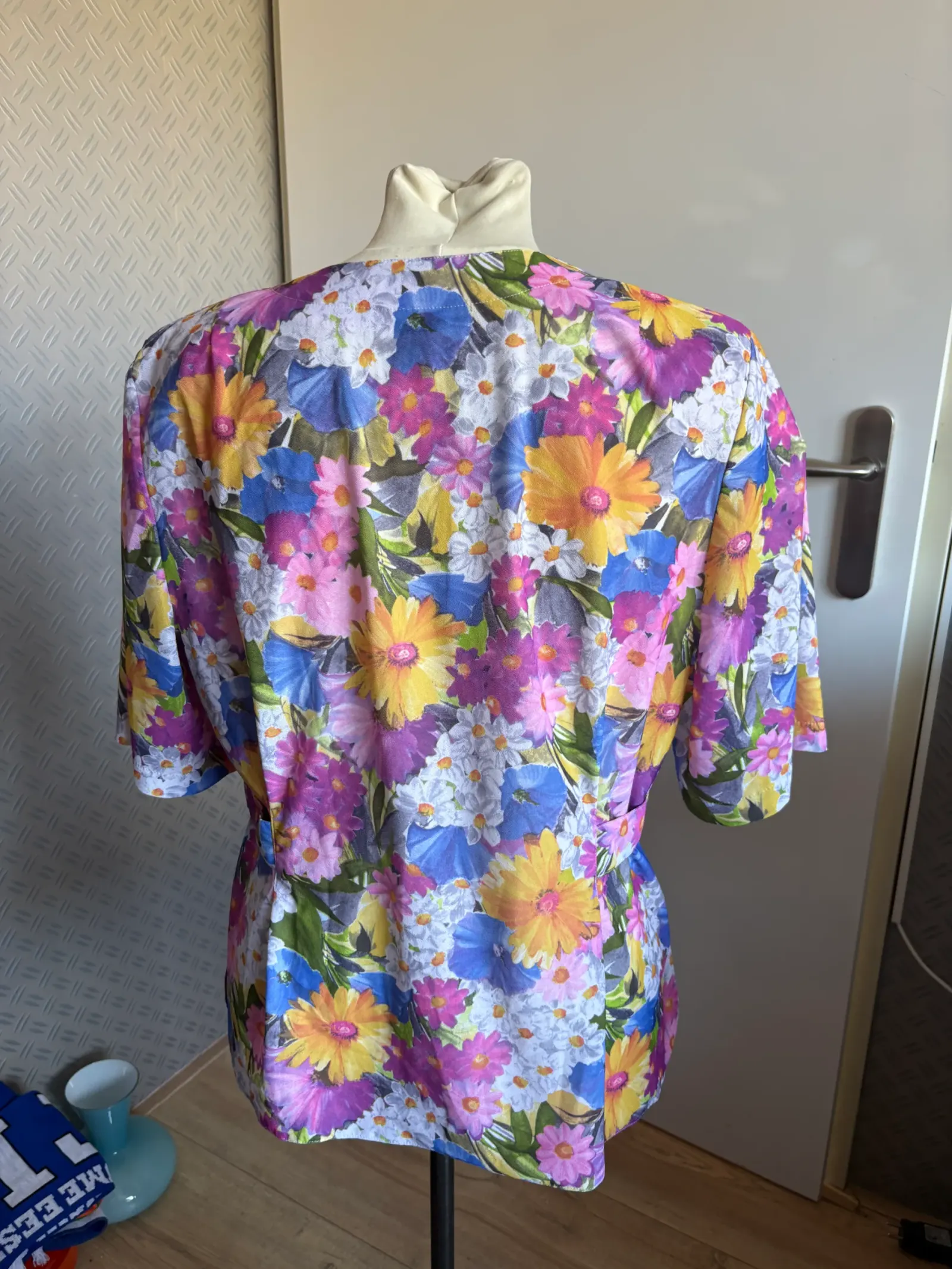 Vintage retro blouse XL – foto 3 van 3